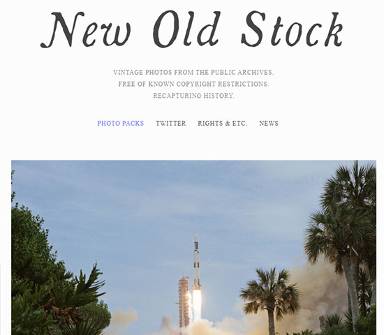 Скриншот сайта New Old Stock