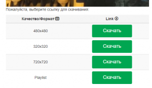 Выбор форматов и размеров файла для скачивания с Twitter
