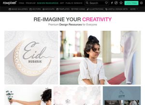 Скриншот сайта Rawpixel