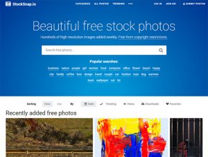 Скриншот сайта StockSnap