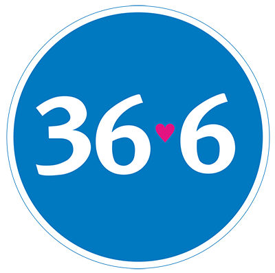 Логотип аптеки "36,6"