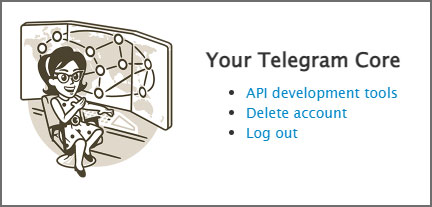 Страница управления аккаунтом Telegram